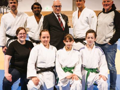 Das Team aus Dülmen mit Stützpunktleiter und Wertungsrichter Michael Hofmann